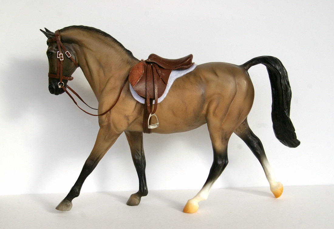 miniature English saddle and bridle
