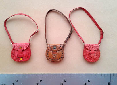 Miniature leather purses
